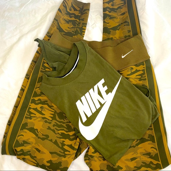 Nike Outfit Womens High Waisted Army 